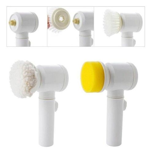 Electric Cleaning Brush Bathroom Scrub Kitchen Cleaning Tool USB 5 in 1 Handheld Bathtub Brush Electric Brush to Clean Sink
