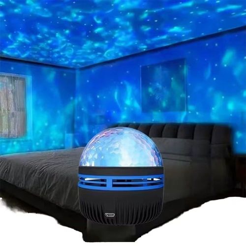 With remote control rotating LED starry sky projection light colorful stage atmosphere light Aurora water ripple rotating light