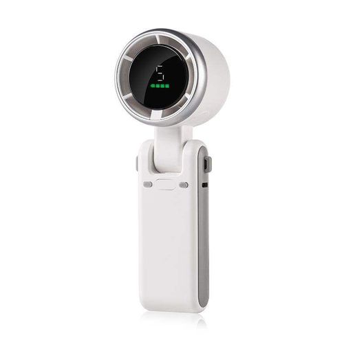 High-Speed Neck Fan – USB Rechargeable, Portable & Foldable with Digital Display