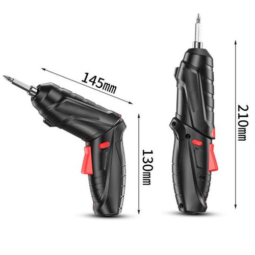 3.6V Rechargeable Electric Screwdriver with 47 Bits Set, 1800mAh Battery,  Rotatable Design