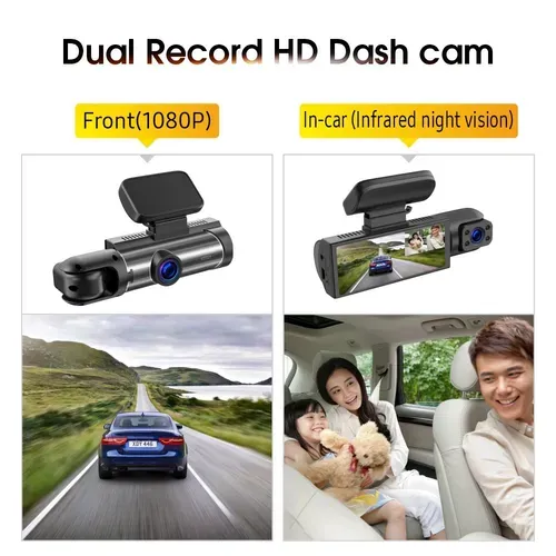 A 3.16-inch dash cam with WIFI function and dual recording feature