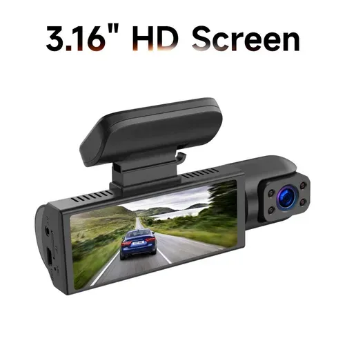 A 3.16-inch dash cam with WIFI function and dual recording feature