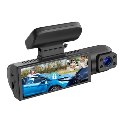 A 3.16-inch dash cam with WIFI function and dual recording feature
