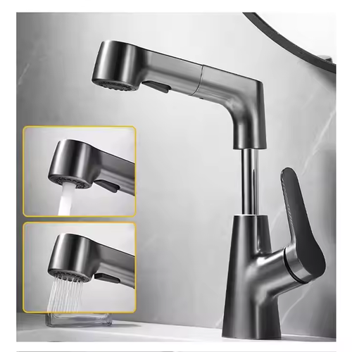 🔥Highly recommended household lifting faucet bathroom cabinet basin washing faucet