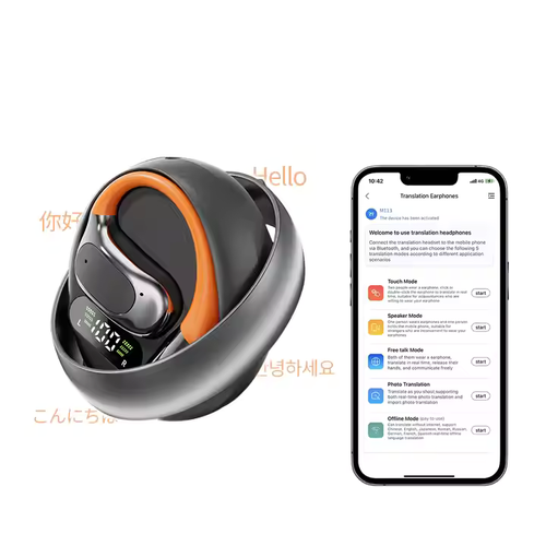 🎧Stable and rotatable OWS headset with intelligent noise reduction touch operation earphone