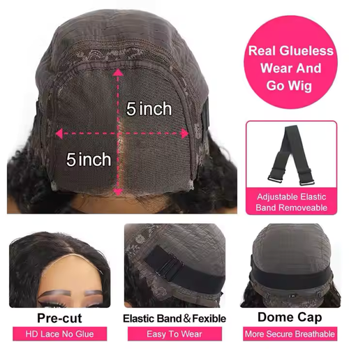 🔥Glue-free frontal body wave wig, don't pluck hair, don't bleach, don't curl hair when you wear it🙌🏾