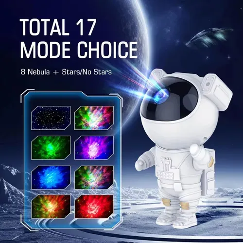 LED Milky Way Starry Sky Projector ABS Material Bedroom Decorative Atmosphere Light Astronaut Starry Sky Night Light