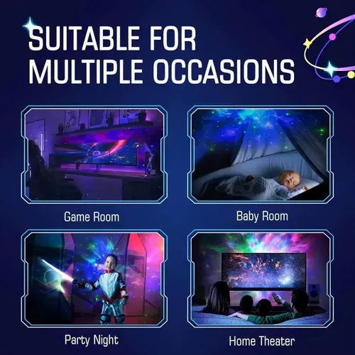 LED Milky Way Starry Sky Projector ABS Material Bedroom Decorative Atmosphere Light Astronaut Starry Sky Night Light