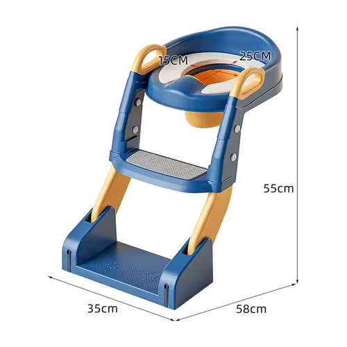 👶3 in 1 Portable PP Material Toilet with Ladder Multifunctional Anti Slip Toddler Toilet Training Tool🤾‍♀️💥