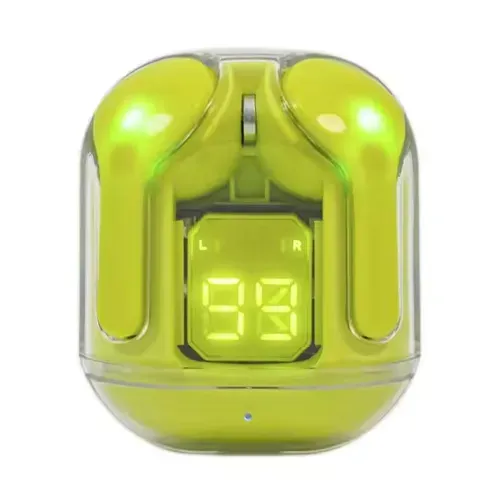 ✨HiFi Stereo Dual Microphone Mini Sport Ear Buds ENC Noise Cancelling Transparent Small Mini Bluetooth Earphones🎧