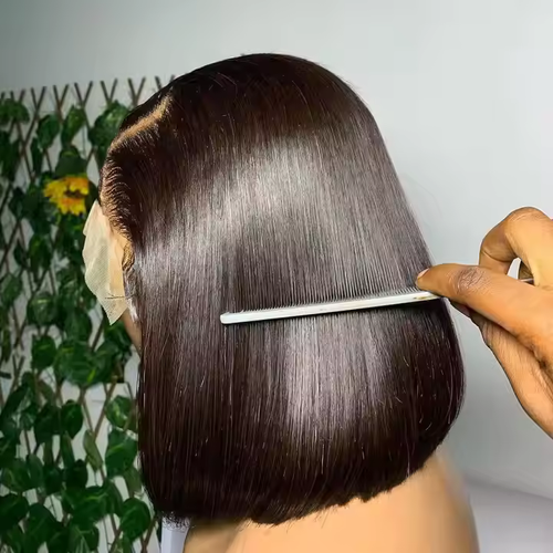 👩Glueless Wig Human Hair 13x6 Full HD Transparent Lace Front Wig Black Women Natural Human Hair Wig