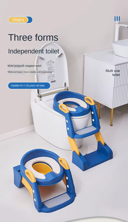 👶3 in 1 Portable PP Material Toilet with Ladder Multifunctional Anti Slip Toddler Toilet Training Tool🤾‍♀️💥