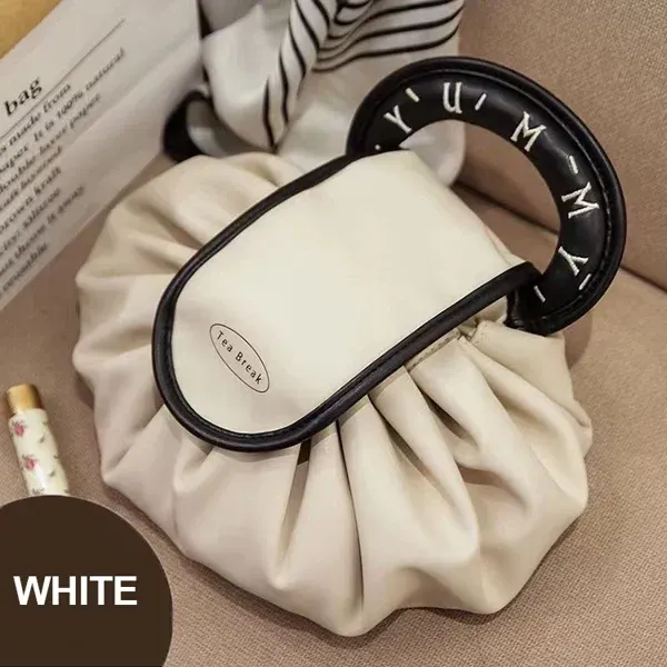 💖 Large Capacity Leather Drawstring Cosmetic Bag💖 👇