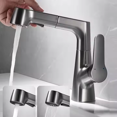🔥Highly recommended household lifting faucet bathroom cabinet basin washing faucet
