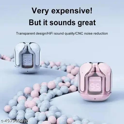 ✨HiFi Stereo Dual Microphone Mini Sport Ear Buds ENC Noise Cancelling Transparent Small Mini Bluetooth Earphones🎧