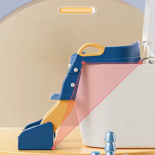 👶3 in 1 Portable PP Material Toilet with Ladder Multifunctional Anti Slip Toddler Toilet Training Tool🤾‍♀️💥