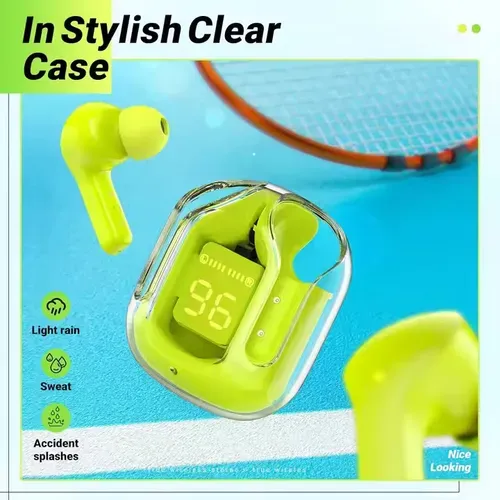✨HiFi Stereo Dual Microphone Mini Sport Ear Buds ENC Noise Cancelling Transparent Small Mini Bluetooth Earphones🎧