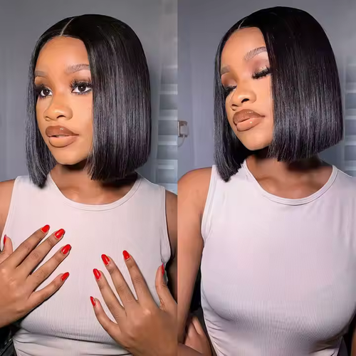 👩Glueless Wig Human Hair 13x6 Full HD Transparent Lace Front Wig Black Women Natural Human Hair Wig