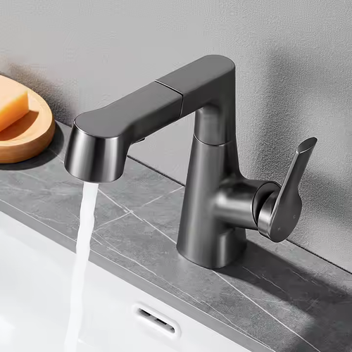 🔥Highly recommended household lifting faucet bathroom cabinet basin washing faucet