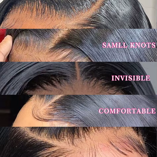 👩Glueless Wig Human Hair 13x6 Full HD Transparent Lace Front Wig Black Women Natural Human Hair Wig