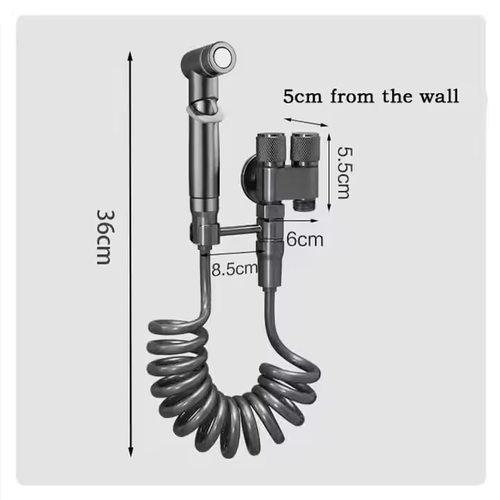 💦Upgrade your bathroom experience with the Handheld Bidet Sprayer Set! Made from high-quality 304 stainless steel, this spray gun shower head offers durability and reliability for all your cleaning needs.