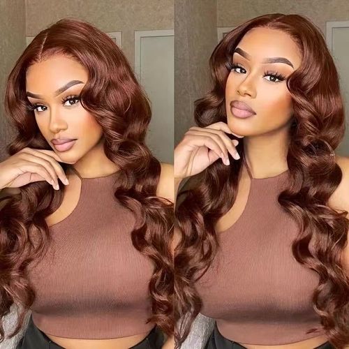 🙌🏾Peruca longa ondulada feminina com cabelo pré-esticado 🧡 Peruca com