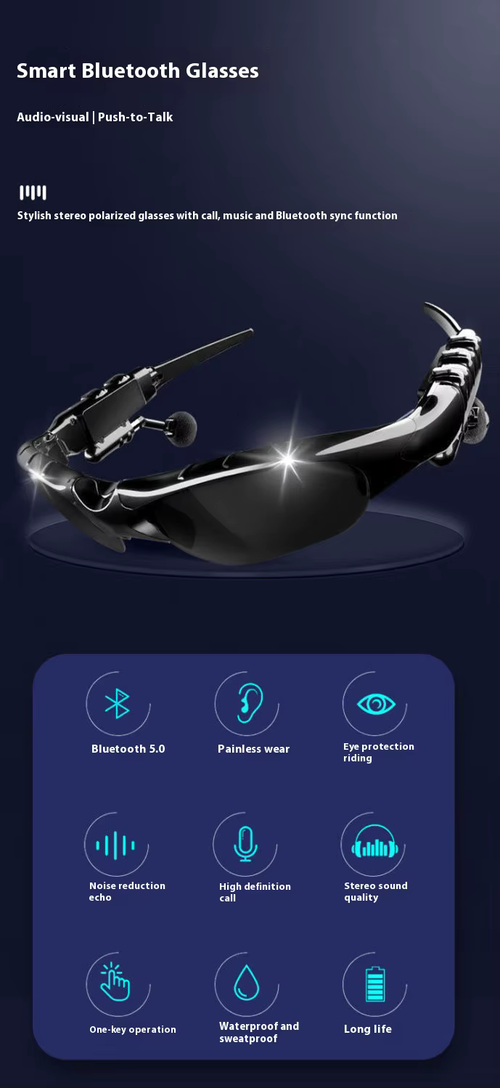 🎧🕶😎JSJM Hot Sale Outdoor Cycling Sports Glasses Wireless Earphones with Microphone Smart Bluetooth Earphones Sunglasses