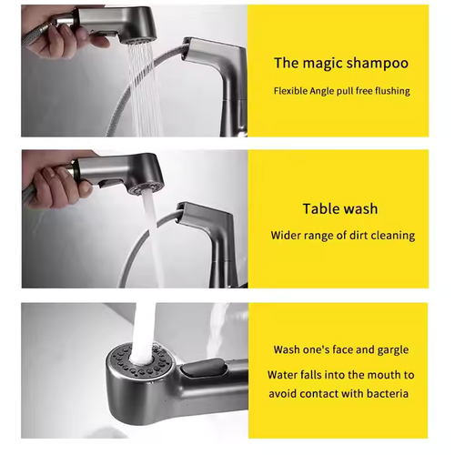 🔥Highly recommended household lifting faucet bathroom cabinet basin washing faucet