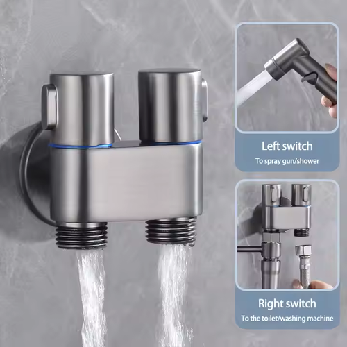 💦Upgrade your bathroom experience with the Handheld Bidet Sprayer Set! Made from high-quality 304 stainless steel, this spray gun shower head offers durability and reliability for all your cleaning needs.