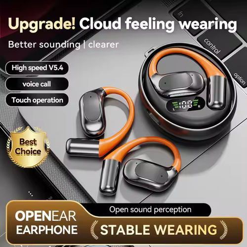 🎧Stable and rotatable OWS headset with intelligent noise reduction touch operation earphone