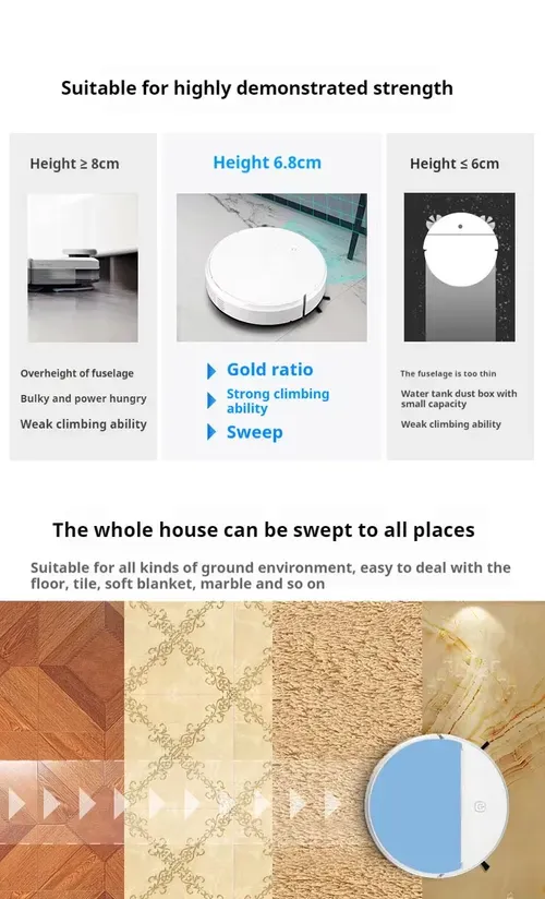 Intelligent Sweeping Robot Sweeping Spray Suction and Dragging Integrated Smart Robot Vacuum Cleaner with Mopping Function