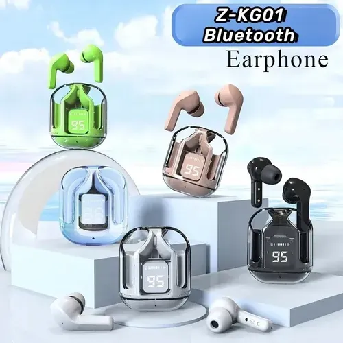 ✨HiFi Stereo Dual Microphone Mini Sport Ear Buds ENC Noise Cancelling Transparent Small Mini Bluetooth Earphones🎧