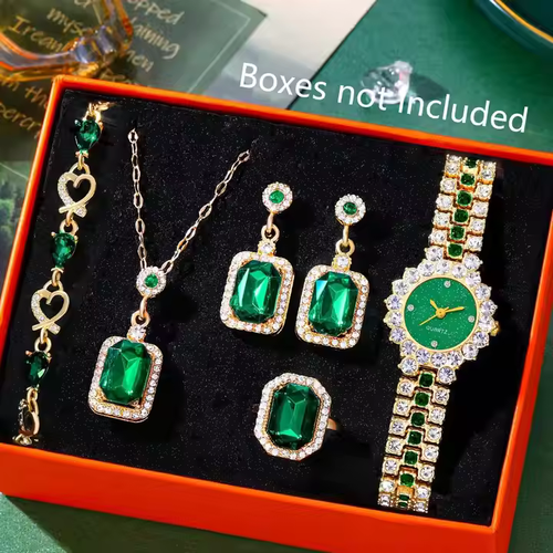 💎Amazing set with watch, necklace, ring, bracelet and earrings. 💎