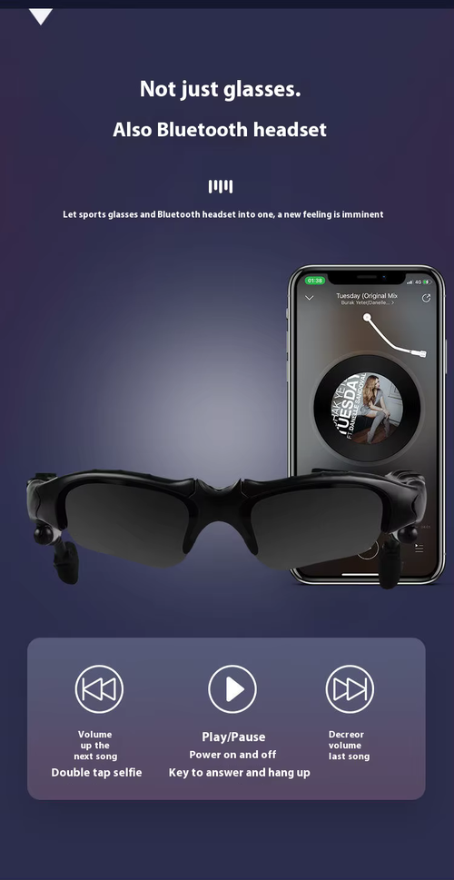 🎧🕶😎JSJM Hot Sale Outdoor Cycling Sports Glasses Wireless Earphones with Microphone Smart Bluetooth Earphones Sunglasses