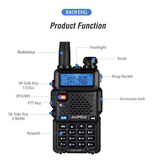 UV-5R high-power 5W 8W walkie-talkie, communication range 3–5 km 📡🔊Door-to-door delivery 🚚 Cash on delivery 💰