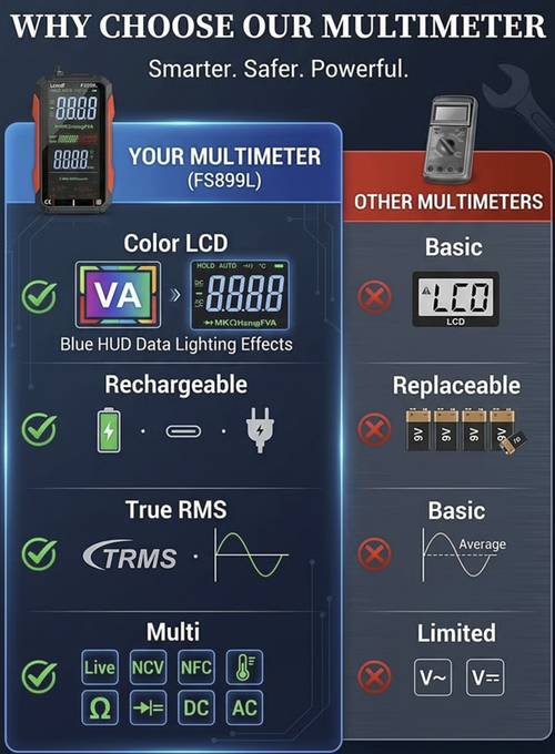 USB Rechargeable Digital Multimeter