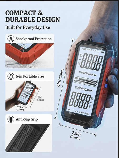 USB Rechargeable Digital Multimeter