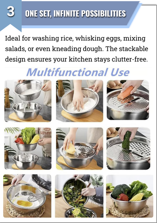 Multifunctional stainless steel basin