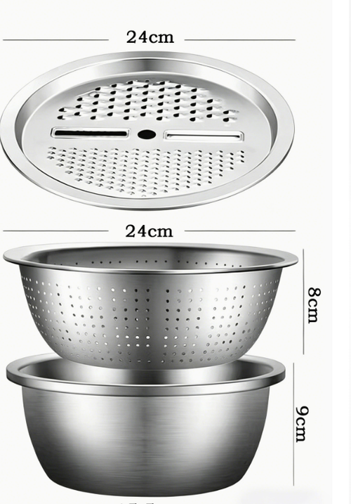 Multifunctional stainless steel basin