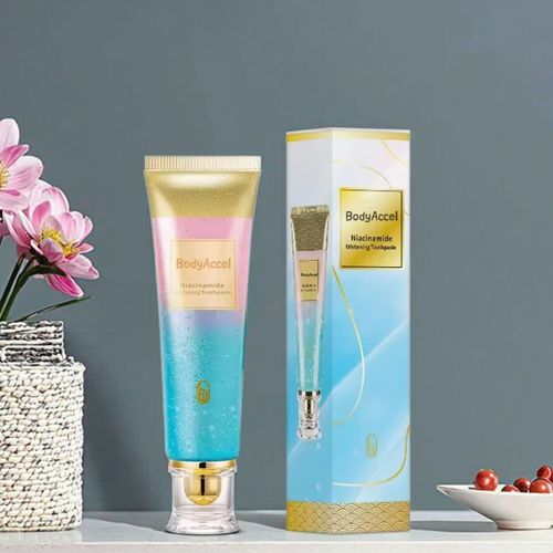 Com Escova Grátis BodyAccel Niacinamida - Branqueamento Dental Profissional em 7 Dias! Elimina Placa, Tártaro e Sensibilidade Nas Gengivas. Para Toda Família!