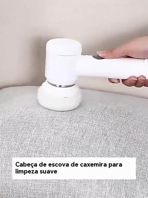 Conjunto de Escova de Limpeza Elétrica 5 em 1 Multifuncional para Casa — ideal para panelas, louça, cozinha, banheiro, banheira, sapatos, carro e móveis