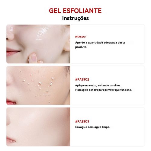 Gel de Limpeza Esfoliante Orgânico Clareador e Hidratante | Limpeza suave para o rosto e corpo, pele radiante todos os dias