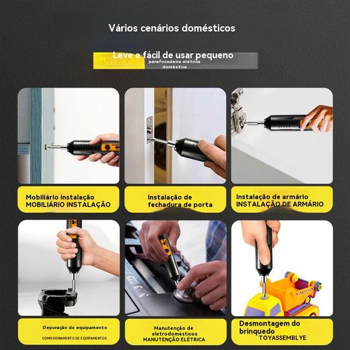 Kit de Parafusadeira Elétrica Precisão Mini para Uso Doméstico