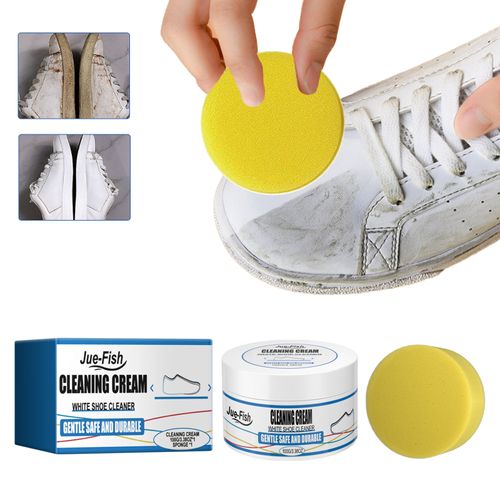 Creme de Limpeza e Cuidado Multifuncional para Calçados | Ideal para Ténis Brancos, Sapatos Desportivos e Diversos Tipos de Sapatos