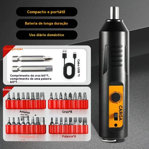 Kit de Parafusadeira Elétrica Precisão Mini para Uso Doméstico