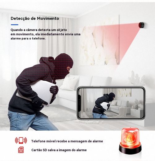 Câmera de Vigilância HD Mini Sem Fio WiFi (Versão de Longa Autonomia)