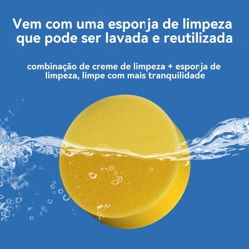 Creme de Limpeza e Cuidado Multifuncional para Calçados | Ideal para Ténis Brancos, Sapatos Desportivos e Diversos Tipos de Sapatos