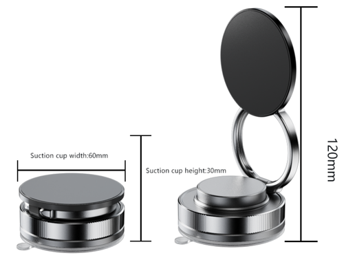 360 Degree Rotation Foldable Super Strong Magnetic Phone Holder Vacuum Suction Phone Holder