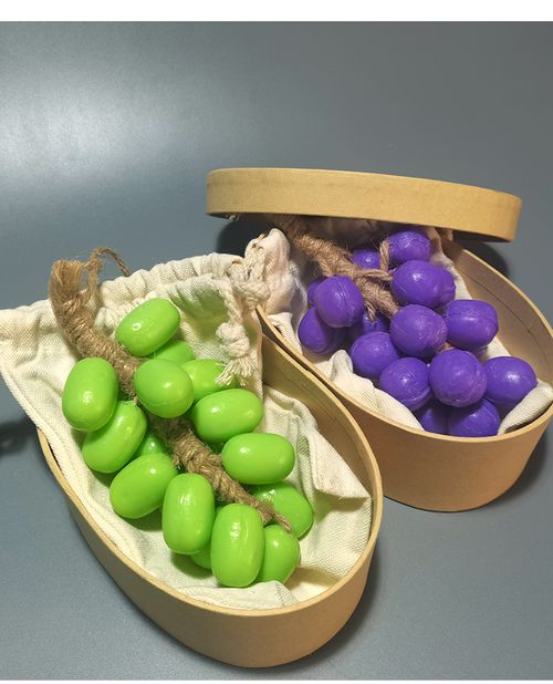 Handmade Solid Green Cold-Processed Cross-Border Whole Bunch Grape Soap Bath Soap Ornaments Essential Oil Great for Souvenirs