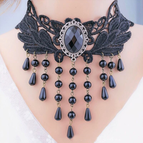 Lace necklace choker clavicle chain collar vintage